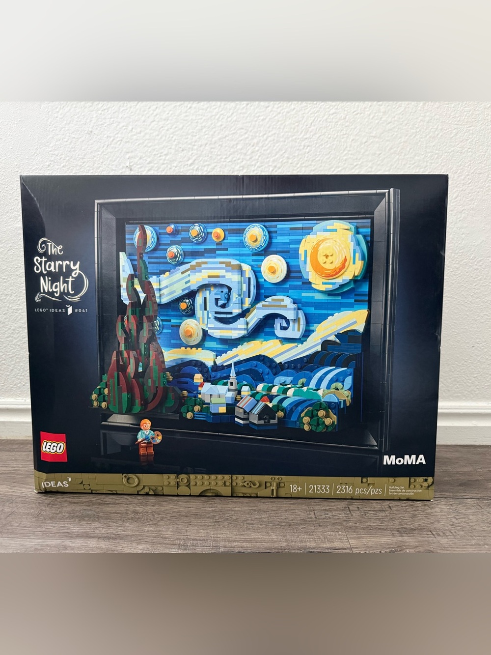 Lego Starry Night Mosaic Wall Art Set - Blue, Yellow, Black